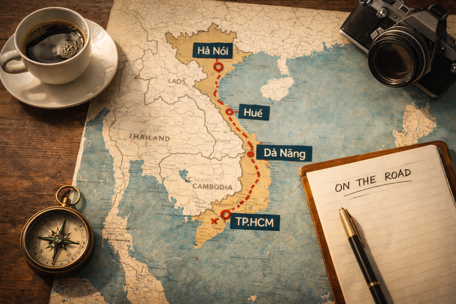 Bản đồ lộ trình tour lịch sử